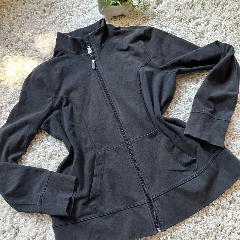 GVS athletic sporty breathable lightweight high collar black zip up jack…
